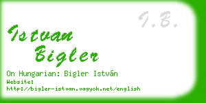 istvan bigler business card